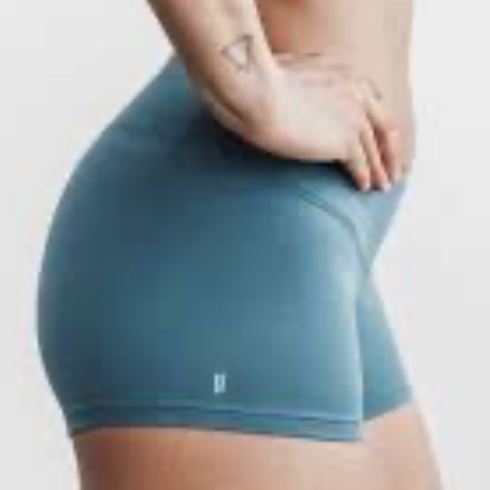 NOBULL Blue Athletic Shorts High-Waisted Stretch